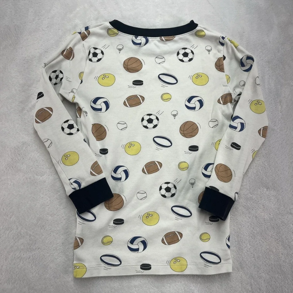 Noomie Pima Cotton‎ Pajama Set Boys 6 Sports Soccer Football Basketball